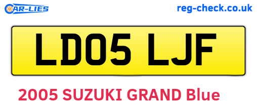 LD05LJF are the vehicle registration plates.
