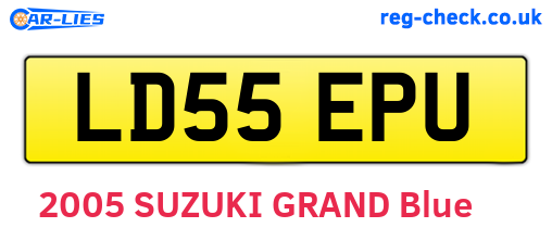 LD55EPU are the vehicle registration plates.