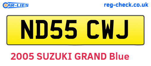 ND55CWJ are the vehicle registration plates.