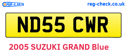 ND55CWR are the vehicle registration plates.