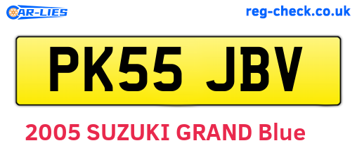 PK55JBV are the vehicle registration plates.
