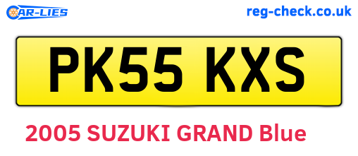 PK55KXS are the vehicle registration plates.
