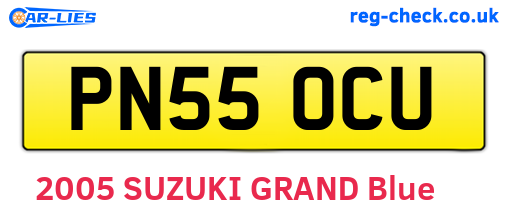 PN55OCU are the vehicle registration plates.