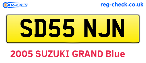 SD55NJN are the vehicle registration plates.