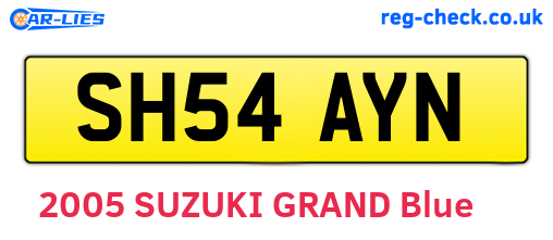 SH54AYN are the vehicle registration plates.