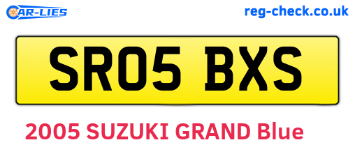 SR05BXS are the vehicle registration plates.