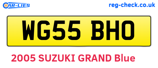 WG55BHO are the vehicle registration plates.