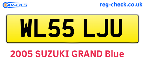 WL55LJU are the vehicle registration plates.