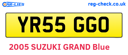 YR55GGO are the vehicle registration plates.