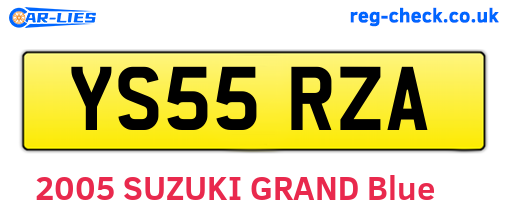 YS55RZA are the vehicle registration plates.