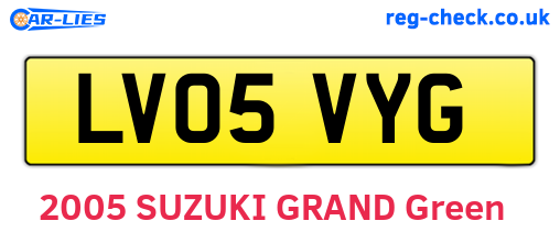 LV05VYG are the vehicle registration plates.