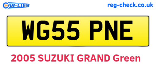 WG55PNE are the vehicle registration plates.