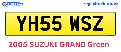 YH55WSZ are the vehicle registration plates.