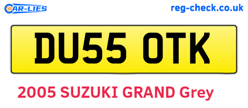DU55OTK are the vehicle registration plates.