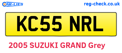 KC55NRL are the vehicle registration plates.