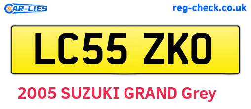 LC55ZKO are the vehicle registration plates.