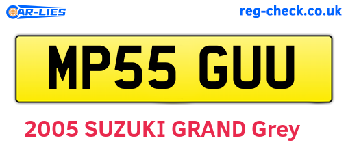 MP55GUU are the vehicle registration plates.