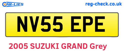 NV55EPE are the vehicle registration plates.