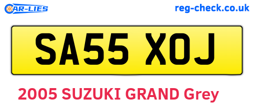 SA55XOJ are the vehicle registration plates.