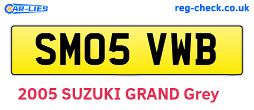 SM05VWB are the vehicle registration plates.