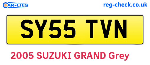 SY55TVN are the vehicle registration plates.