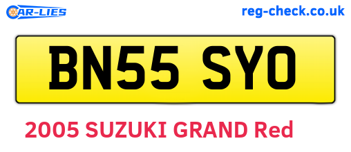 BN55SYO are the vehicle registration plates.