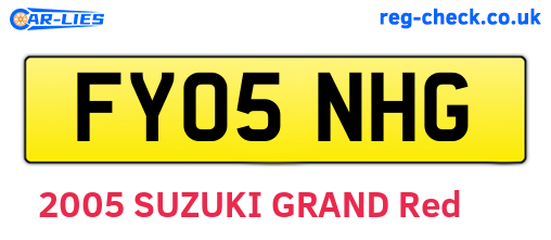 FY05NHG are the vehicle registration plates.