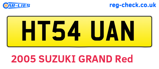 HT54UAN are the vehicle registration plates.