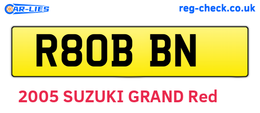 R80BBN are the vehicle registration plates.