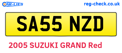 SA55NZD are the vehicle registration plates.