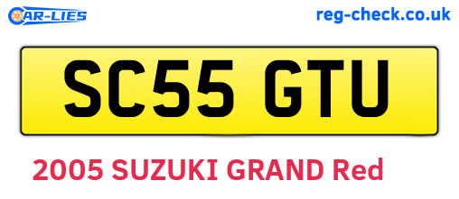 SC55GTU are the vehicle registration plates.