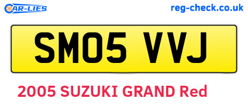 SM05VVJ are the vehicle registration plates.