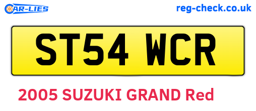 ST54WCR are the vehicle registration plates.