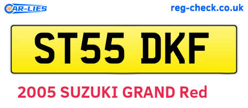 ST55DKF are the vehicle registration plates.