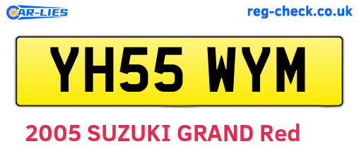 YH55WYM are the vehicle registration plates.