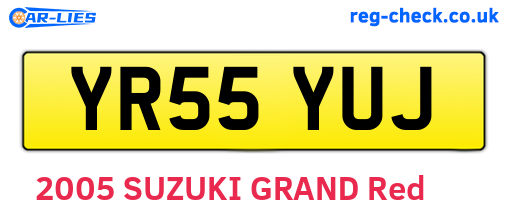 YR55YUJ are the vehicle registration plates.