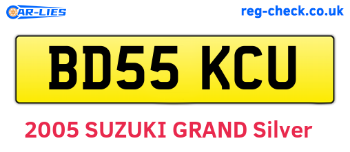BD55KCU are the vehicle registration plates.