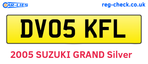 DV05KFL are the vehicle registration plates.