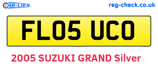 FL05UCO are the vehicle registration plates.