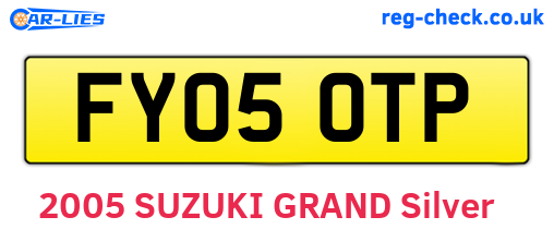 FY05OTP are the vehicle registration plates.