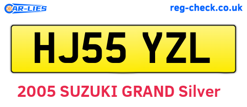 HJ55YZL are the vehicle registration plates.
