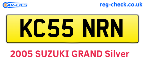 KC55NRN are the vehicle registration plates.