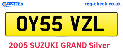 OY55VZL are the vehicle registration plates.