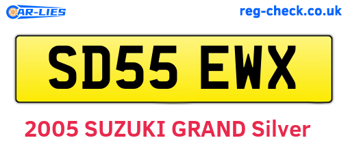 SD55EWX are the vehicle registration plates.