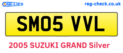 SM05VVL are the vehicle registration plates.
