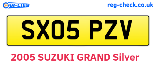 SX05PZV are the vehicle registration plates.