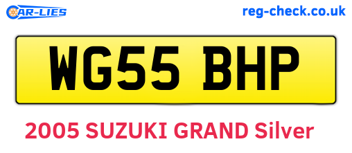 WG55BHP are the vehicle registration plates.
