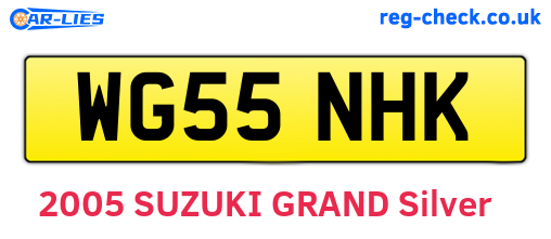 WG55NHK are the vehicle registration plates.