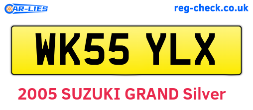 WK55YLX are the vehicle registration plates.