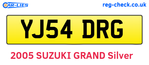 YJ54DRG are the vehicle registration plates.